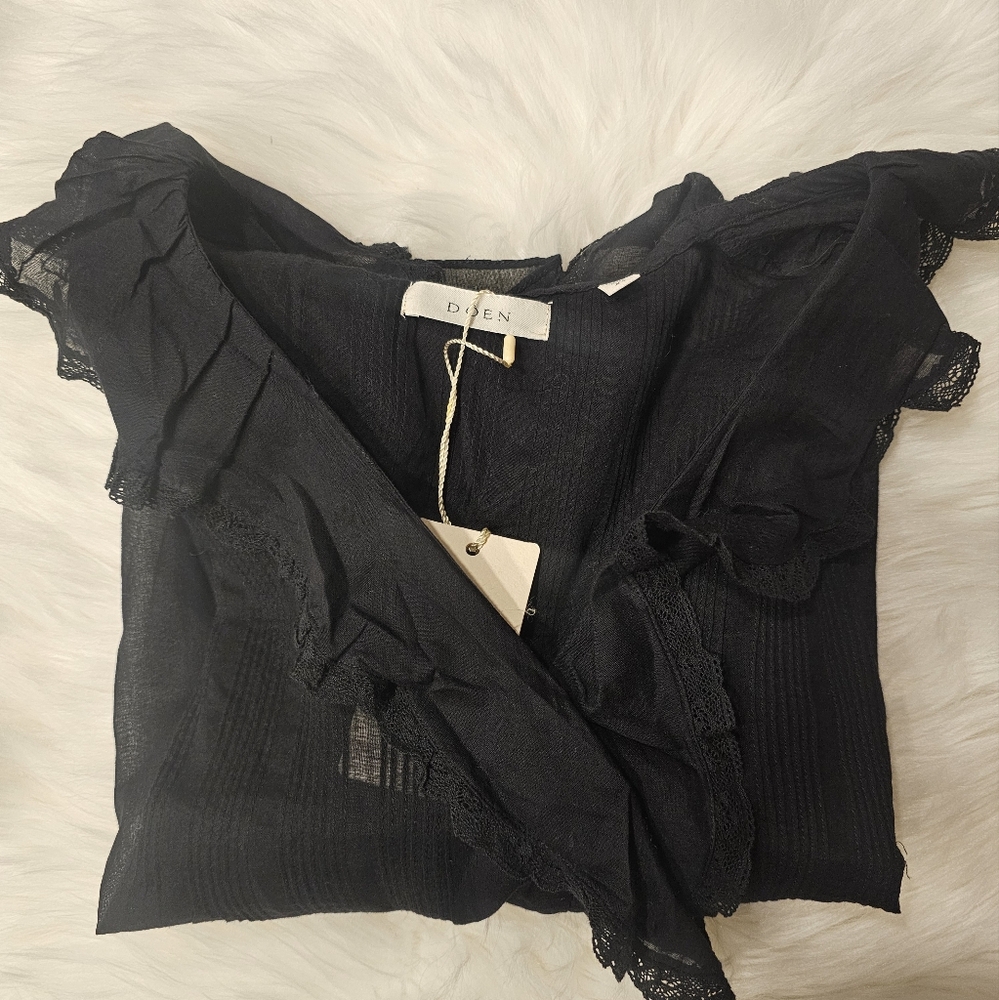 NWT Doen Henri Top Black Small - Picture 5 of 5